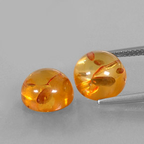 Pedras preciosas de âmbar laranja natural de  ct, transparente, transparente/translúcido