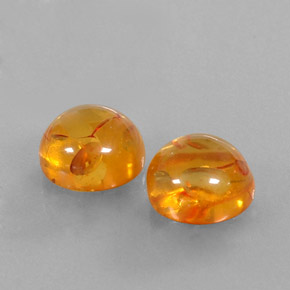 Pedras preciosas de âmbar laranja natural de  ct, transparente, transparente/translúcido