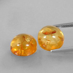 Pedras preciosas de âmbar laranja natural de  ct, transparente, transparente/translúcido