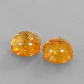 Pedras preciosas de âmbar laranja natural de  ct, transparente, transparente/translúcido