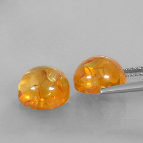 Pedras preciosas de âmbar laranja natural de  ct, transparente, transparente/translúcido