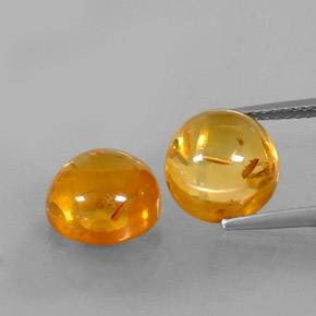 Pedras preciosas de âmbar laranja natural de  ct, transparente, transparente/translúcido