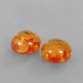 Pedras preciosas de âmbar laranja natural de  ct, transparente, transparente/translúcido