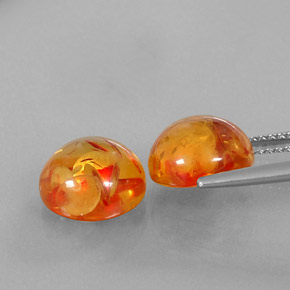 Pedras preciosas de âmbar laranja natural de  ct, transparente, transparente/translúcido