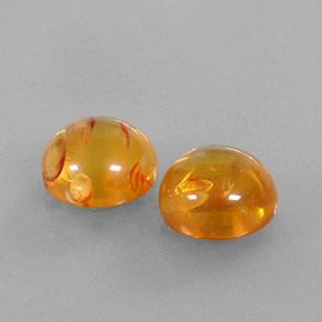 Pedras preciosas de âmbar laranja natural de  ct, transparente, transparente/translúcido