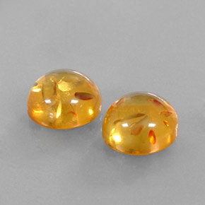Pedras preciosas de âmbar laranja natural de  ct, transparente, transparente/translúcido