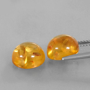 Pedras preciosas de âmbar laranja natural de  ct, transparente, transparente/translúcido