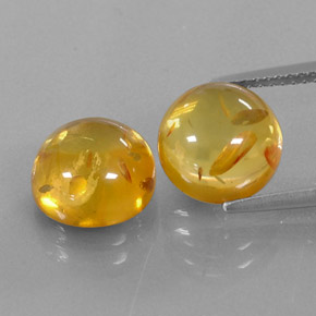 Pedras preciosas de âmbar laranja natural de  ct, transparente, transparente/translúcido