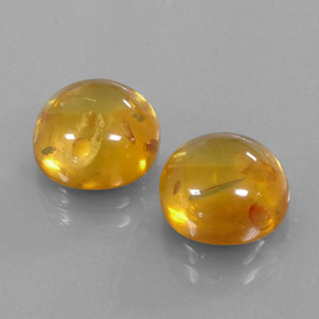 Pedras preciosas de âmbar laranja natural de  ct, transparente, transparente/translúcido