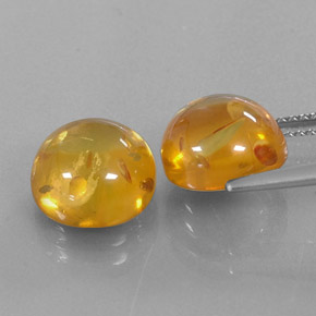 Pedras preciosas de âmbar laranja natural de  ct, transparente, transparente/translúcido