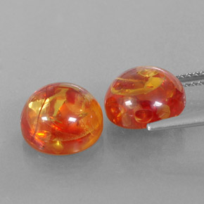 Pedras preciosas de âmbar laranja natural de  ct, transparente, transparente/translúcido