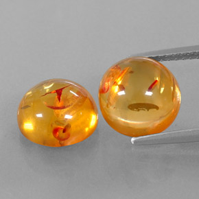 Pedras preciosas de âmbar laranja natural de  ct, transparente, transparente/translúcido