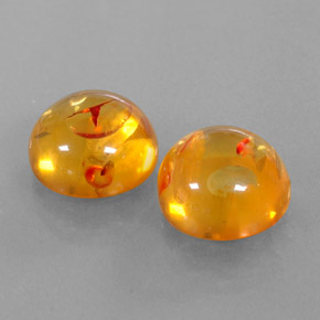 Pedras preciosas de âmbar laranja natural de  ct, transparente, transparente/translúcido