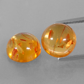 Pedras preciosas de âmbar laranja natural de  ct, transparente, transparente/translúcido