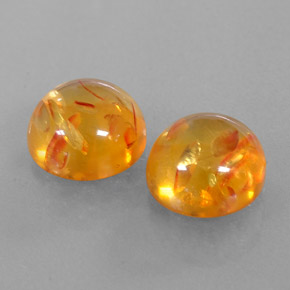 Pedras preciosas de âmbar laranja natural de  ct, transparente, transparente/translúcido