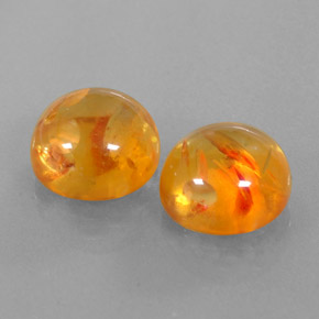 Pedras preciosas de âmbar laranja natural de  ct, transparente, transparente/translúcido
