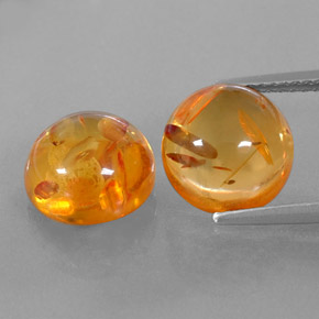Pedras preciosas de âmbar laranja natural de  ct, transparente, transparente/translúcido
