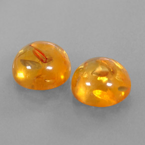 Pedras preciosas de âmbar laranja natural de  ct, transparente, transparente/translúcido