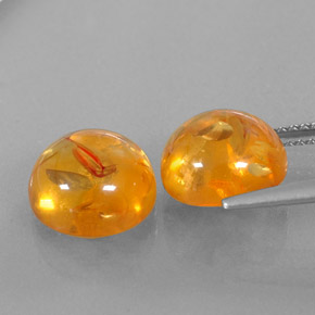 Pedras preciosas de âmbar laranja natural de  ct, transparente, transparente/translúcido