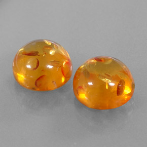 Pedras preciosas de âmbar laranja natural de  ct, transparente, transparente/translúcido