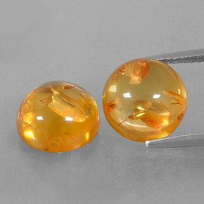 Pedras preciosas de âmbar laranja natural de  ct, transparente, transparente/translúcido