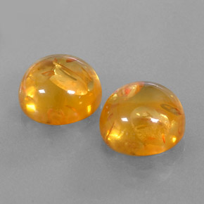Pedras preciosas de âmbar laranja natural de  ct, transparente, transparente/translúcido