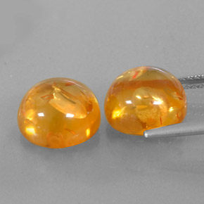 Pedras preciosas de âmbar laranja natural de  ct, transparente, transparente/translúcido