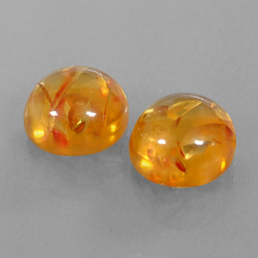 Pedras preciosas de âmbar laranja natural de  ct, transparente, transparente/translúcido