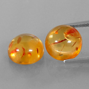 Pedras preciosas de âmbar laranja natural de  ct, transparente, transparente/translúcido