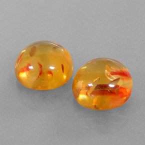 Pedras preciosas de âmbar laranja natural de  ct, transparente, transparente/translúcido