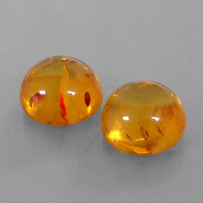 Pedras preciosas de âmbar laranja natural de  ct, transparente, transparente/translúcido