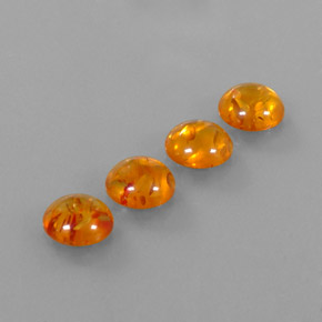 Pedras preciosas de âmbar laranja natural de  ct, transparente, transparente/translúcido