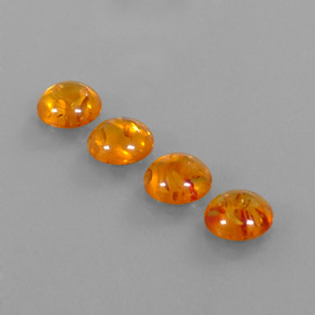Pedras preciosas de âmbar laranja natural de  ct, transparente, transparente/translúcido