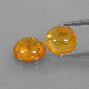 Pedras preciosas de âmbar laranja natural de  ct, transparente, transparente/translúcido