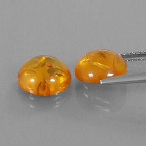 Pedras preciosas de âmbar laranja natural de  ct, transparente, transparente/translúcido