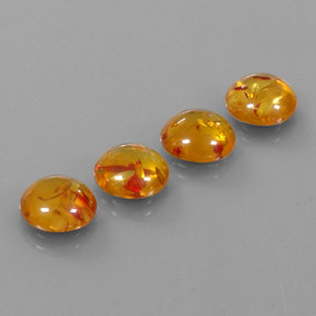 Pedras preciosas de âmbar laranja natural de  ct, transparente, transparente/translúcido