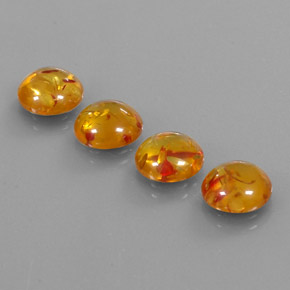 Pedras preciosas de âmbar laranja natural de  ct, transparente, transparente/translúcido