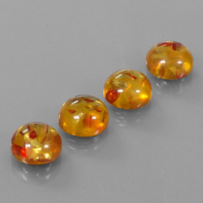 Pedras preciosas de âmbar laranja natural de  ct, transparente, transparente/translúcido