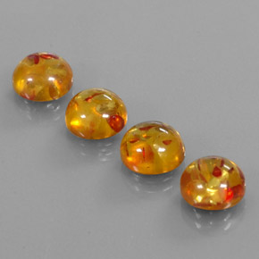 Pedras preciosas de âmbar laranja natural de  ct, transparente, transparente/translúcido