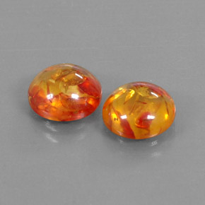 Pedras preciosas de âmbar laranja natural de  ct, transparente, transparente/translúcido