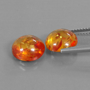 Pedras preciosas de âmbar laranja natural de  ct, transparente, transparente/translúcido