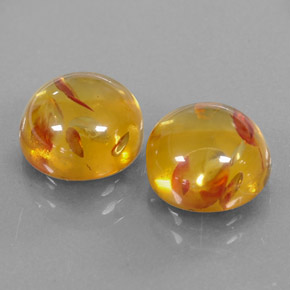 Pedras preciosas de âmbar laranja natural de  ct, transparente, transparente/translúcido