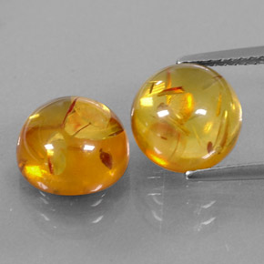 Pedras preciosas de âmbar laranja natural de  ct, transparente, transparente/translúcido