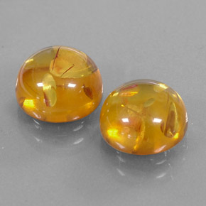 Pedras preciosas de âmbar laranja natural de  ct, transparente, transparente/translúcido