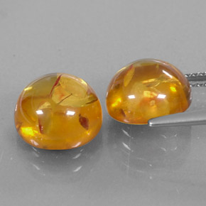 Pedras preciosas de âmbar laranja natural de  ct, transparente, transparente/translúcido