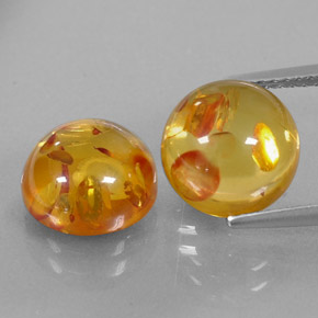 Pedras preciosas de âmbar laranja natural de  ct, transparente, transparente/translúcido