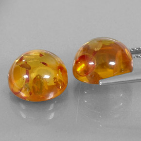 Pedras preciosas de âmbar laranja natural de  ct, transparente, transparente/translúcido