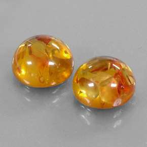 Pedras preciosas de âmbar laranja natural de  ct, transparente, transparente/translúcido