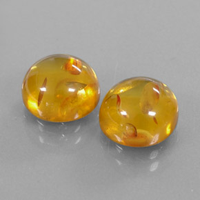 Pedras preciosas de âmbar laranja natural de  ct, transparente, transparente/translúcido