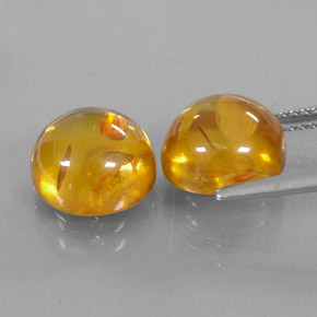 Pedras preciosas de âmbar laranja natural de  ct, transparente, transparente/translúcido